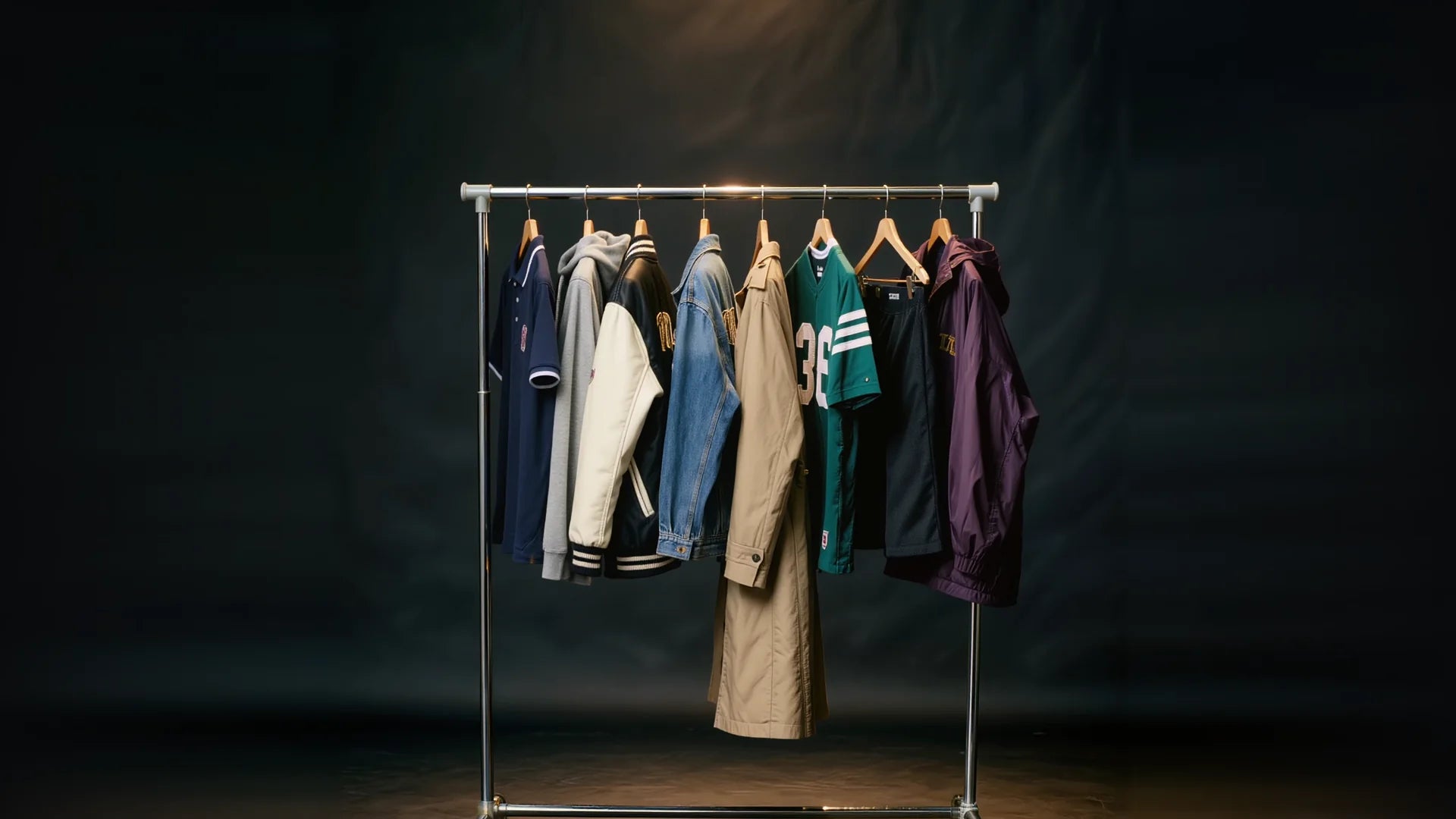 Carrello con la selezione Purple Island illuminato in studio